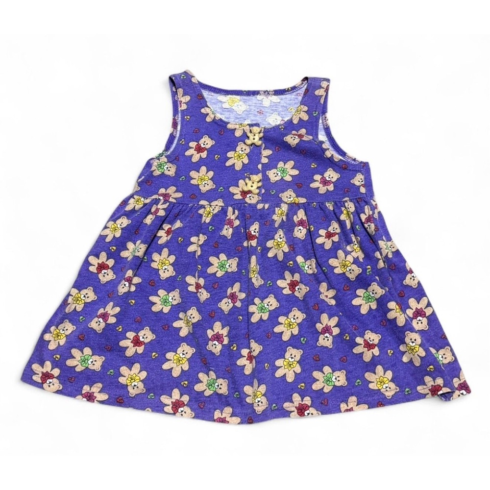 Vintage teddy bear toddler girls dress